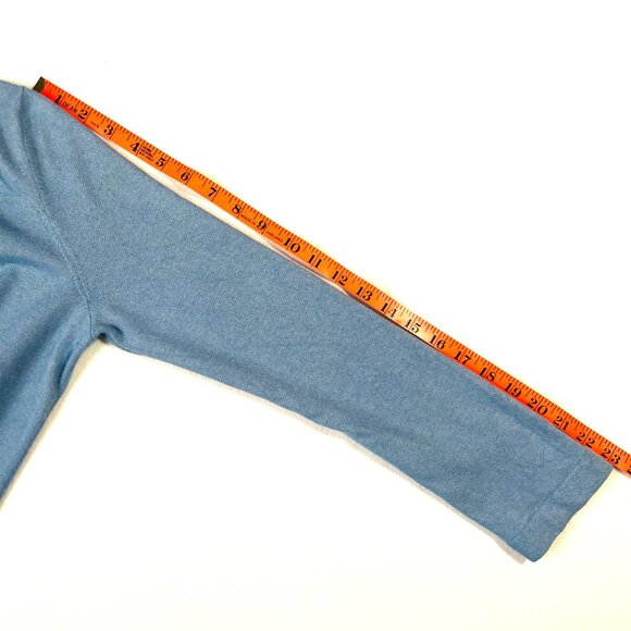 Jones New York Silk Angora Blend Mock Neck Sweater Light Blue Size LP - Picture 11 of 13
